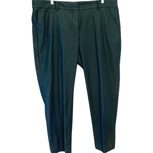 Talbots Pants Hampshire Ankle Navy Faux Denim Stretch Plus size 16 W Petite